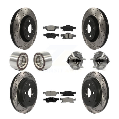 Hub Bearing Coat Brake Rotor Pads Shoe Front Rear Kit For Jeep Grand Cherokee WK