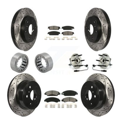 Hub Bearing Coat Brake Rotor Pad Shoe Front Rear Kit (10Pc) For Chevrolet GMC XL