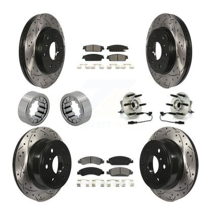 Hub Bearing Coat Brake Rotor Pad Shoe Front Rear Kit (10Pc) For Chevrolet GMC XL