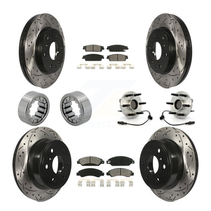 Hub Bearing Coat Brake Rotor Pad Shoe Front Rear Kit (10Pc) For Chevrolet GMC XL