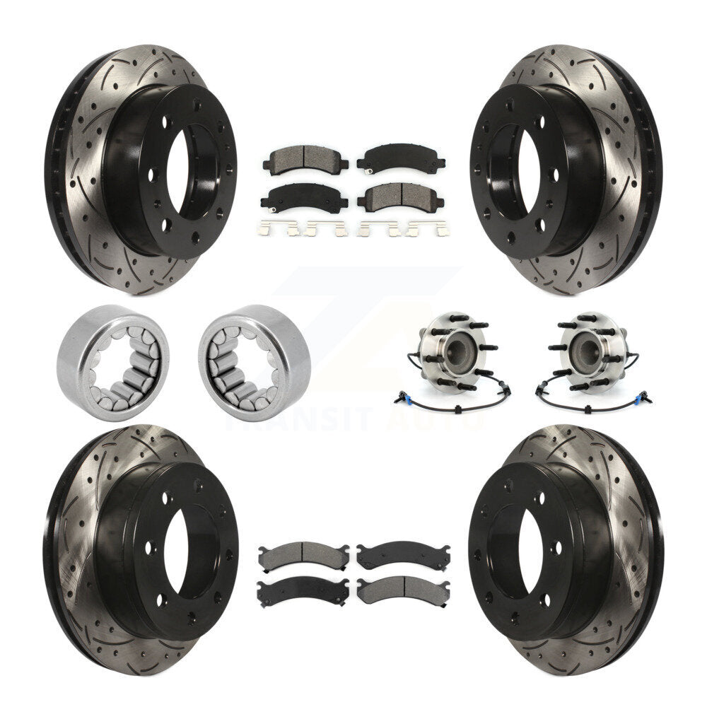 Hub Bearing Coat Brake Rotor Pads Shoe Front Rear Kit (10Pc) For GMC Savana 2500