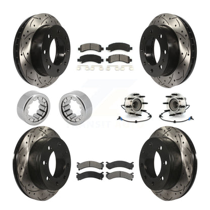 Hub Bearing Coat Brake Rotor Pads Shoe Front Rear Kit (10Pc) For GMC Savana 2500