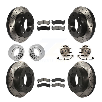 Bearing Coat Brake Rotor Pads Shoe Front Rear Kit (10Pc) For Chevrolet Silverado