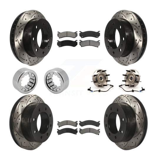 Bearing Coat Brake Rotor Pads Shoe Front Rear Kit (10Pc) For Chevrolet Silverado