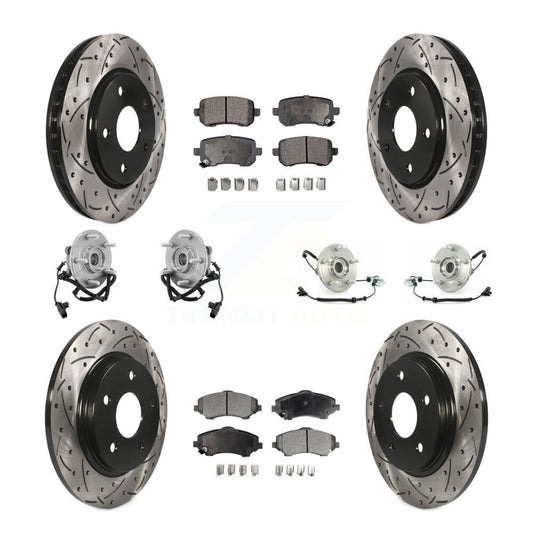 Bearing Coat Brake Rotor Pads Front Rear Kit (10Pc) For Dodge Grand Caravan Town
