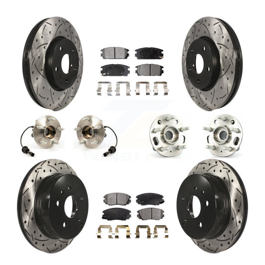 Hub Bearing Coat Brake Rotor Pad Front Rear Kit (10Pc) For Chevrolet Equinox GMC