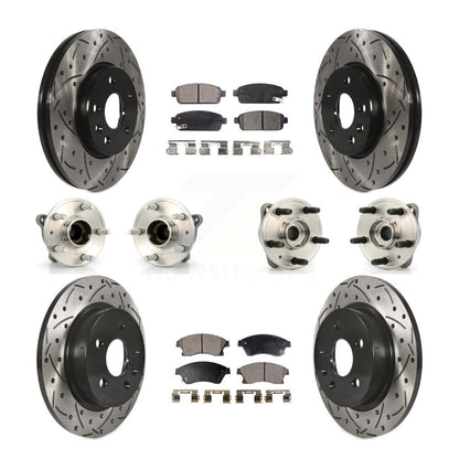 Hub Bearing Coat Brake Rotor Pad Front Rear Kit (10Pc) For 11-12 Chevrolet Cruze