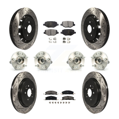 Hub Bearing Coat Brake Rotor Pads Front Rear Kit (10Pc) For Ford Explorer Police