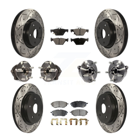 Hub Bearing Coat Brake Rotor Pad Front Rear Kit (10Pc) For Subaru Outback Legacy