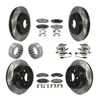 Hub Bearing Coat Brake Rotor Pad Shoe Front Rear Kit (10Pc) For Chevrolet GMC XL