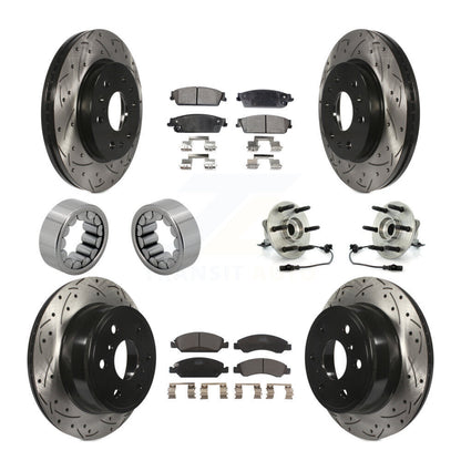 Hub Bearing Coat Brake Rotor Pad Shoe Front Rear Kit (10Pc) For Chevrolet GMC XL