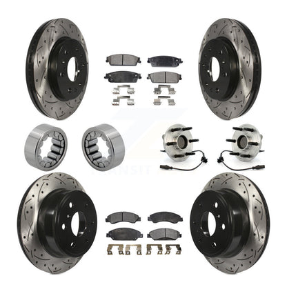 Hub Bearing Coat Brake Rotor Pad Shoe Front Rear Kit (10Pc) For Chevrolet GMC XL