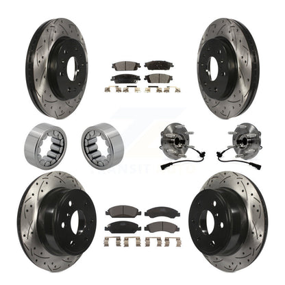 Hub Bearing Coat Brake Rotor Pads Shoe Front Rear Kit (10Pc) For GMC Sierra 1500