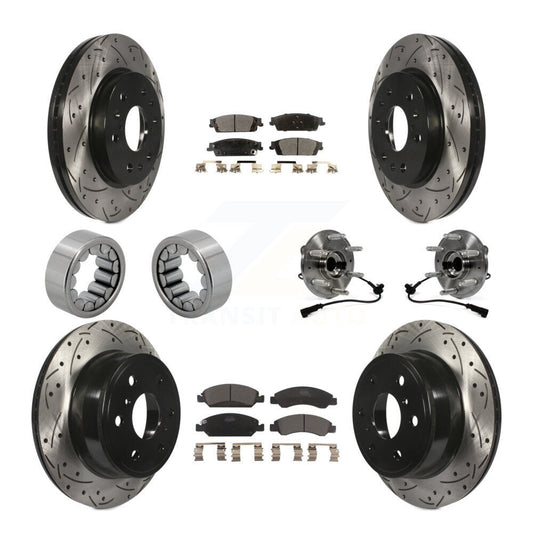 Hub Bearing Coat Brake Rotor Pads Shoe Front Rear Kit (10Pc) For GMC Sierra 1500