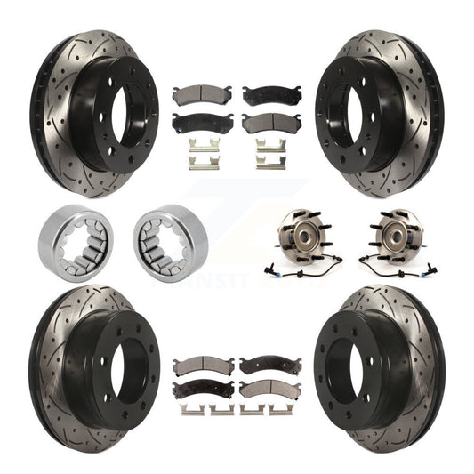 Bearing Coat Brake Rotor Pads Shoe Front Rear Kit (10Pc) For Chevrolet Silverado