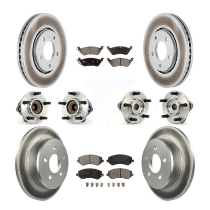 Hub Bearing Coat Brake Rotor Pad Front Rear Kit (10Pc) For Dodge Caravan Grand &