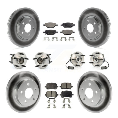 Hub Bearing Coat Brake Rotor Pads Front Rear Kit (10Pc) For Chevrolet Cobalt Ion