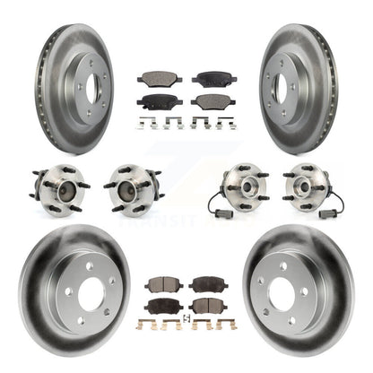 Hub Bearing Coated Disc Brake Rotor And Pad Front Rear Kit (10Pc) For Pontiac G5
