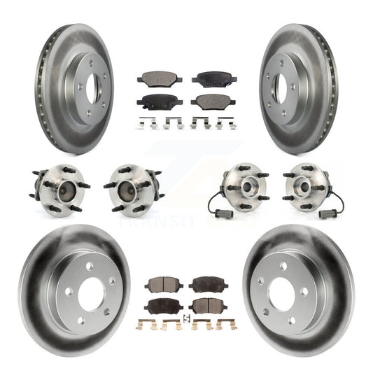 Hub Bearing Coated Disc Brake Rotor And Pad Front Rear Kit (10Pc) For Pontiac G5