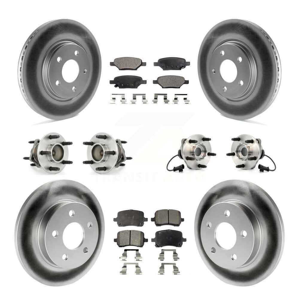 Hub Bearing Coat Brake Rotor Pads Front Rear Kit (10Pc) For Chevrolet Malibu HHR