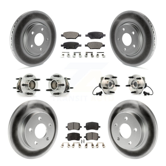 Hub Bearing Coated Brake Rotor Pad Front Rear Kit (10Pc) For Chevrolet Malibu G6