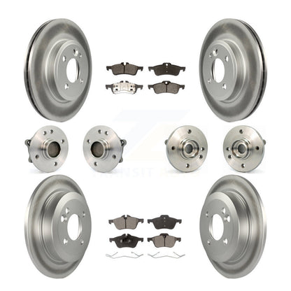 Hub Bearing Coated Disc Brake Rotor & Pads Front Rear Kit (10Pc) For Mini Cooper
