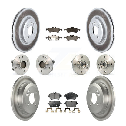 Hub Bearing Coated Disc Brake Rotor & Pads Front Rear Kit (10Pc) For Mini Cooper
