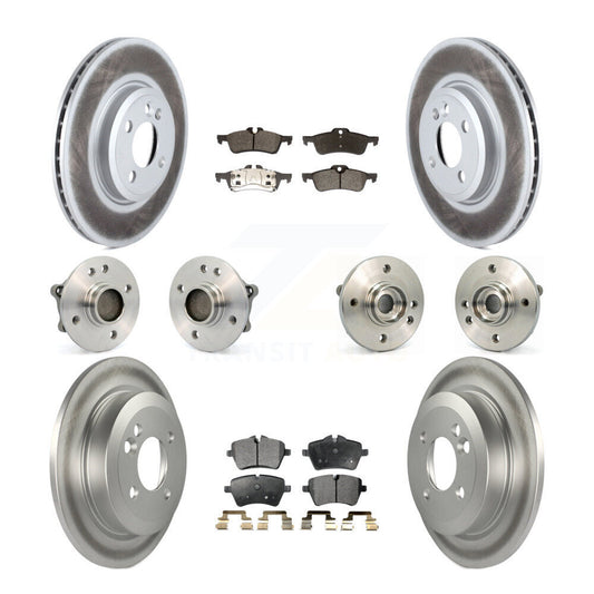 Hub Bearing Coated Disc Brake Rotor & Pads Front Rear Kit (10Pc) For Mini Cooper
