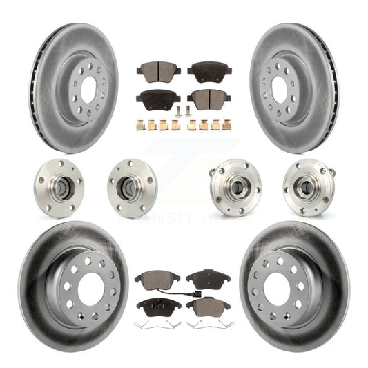 Hub Bearing Coat Brake Rotor Pad Front Rear Kit (10Pc) For Volkswagen Beetle GTI