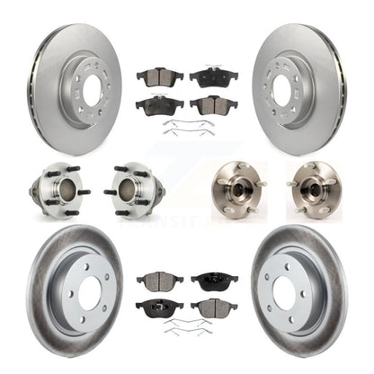 Hub Bearings Coated Disc Brake Rotors And Pads Front Rear Kit (10Pc) For Mazda 3