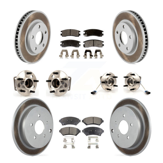 Hub Bearing Coated Brake Rotor And Pad Front Rear Kit (10Pc) For Pontiac Montana