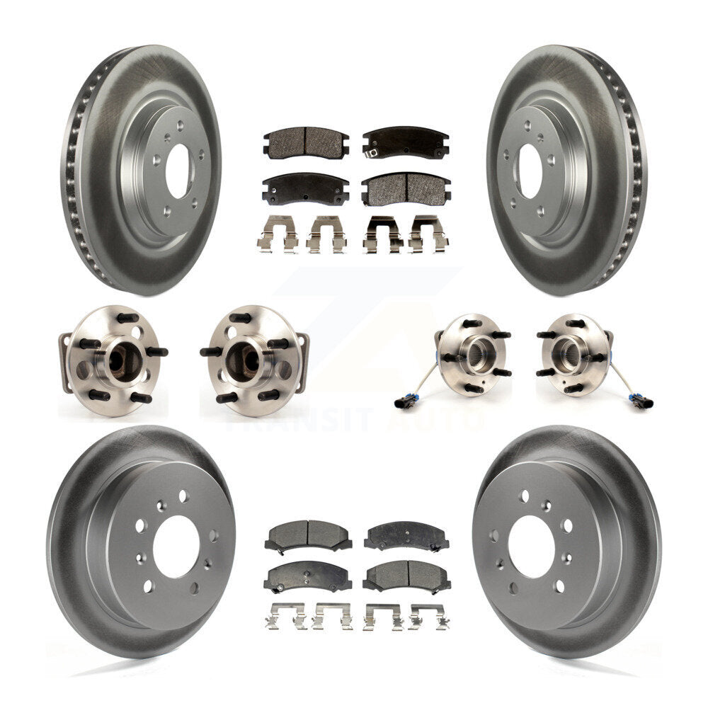 Hub Bearing Coat Brake Rotor Pad Front Rear Kit (10Pc) For Buick LaCrosse Allure
