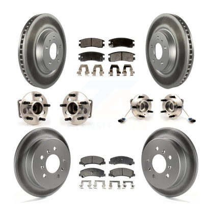 Hub Bearing Coat Brake Rotor Pad Front Rear Kit (10Pc) For Buick LaCrosse Allure