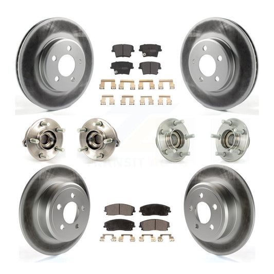Hub Bearing Coated Brake Rotor Pads Front Rear Kit (10Pc) For Dodge Chrysler 300