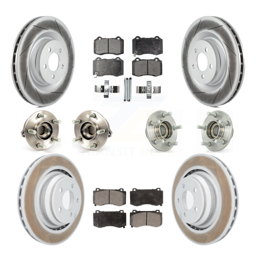 Hub Bearing Coated Brake Rotor Pads Front Rear Kit (10Pc) For Dodge Chrysler 300