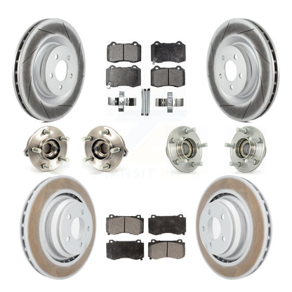 Hub Bearing Coated Brake Rotor Pads Front Rear Kit (10Pc) For Dodge Chrysler 300