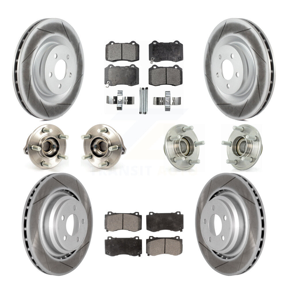 Hub Bearing Coated Brake Rotor Pads Front Rear Kit (10Pc) For Dodge Chrysler 300