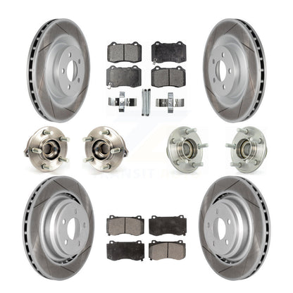 Hub Bearing Coated Brake Rotor Pads Front Rear Kit (10Pc) For Dodge Chrysler 300