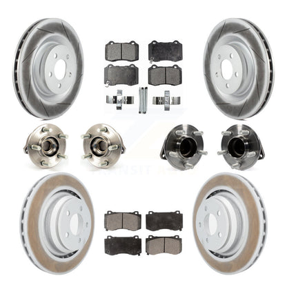 Hub Bearing Coated Brake Rotor Pads Front Rear Kit (10Pc) For Dodge Chrysler 300