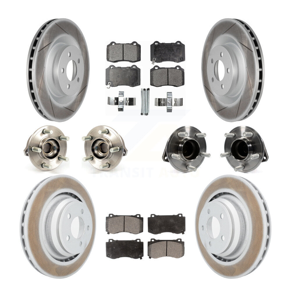 Hub Bearing Coated Brake Rotor Pads Front Rear Kit (10Pc) For Dodge Chrysler 300