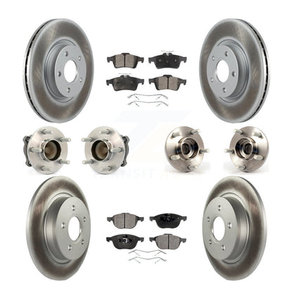 Hub Bearing Coat Brake Rotor Pad Front Rear Kit (10Pc) For Volvo S40 C30 V50 C70