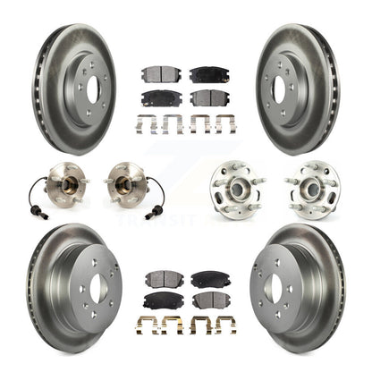 Hub Bearing Coat Brake Rotor Pad Front Rear Kit (10Pc) For Chevrolet Equinox GMC