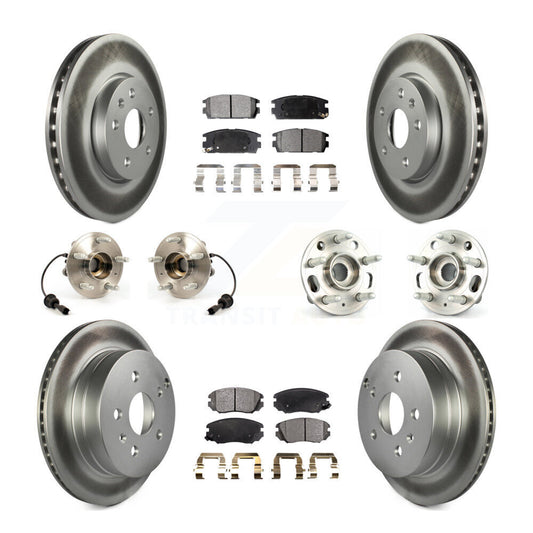 Hub Bearing Coat Brake Rotor Pad Front Rear Kit (10Pc) For Chevrolet Equinox GMC