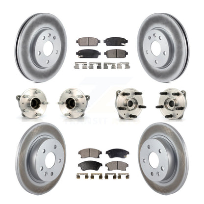 Hub Bearing Coat Brake Rotor Pad Front Rear Kit (10Pc) For 11-12 Chevrolet Cruze