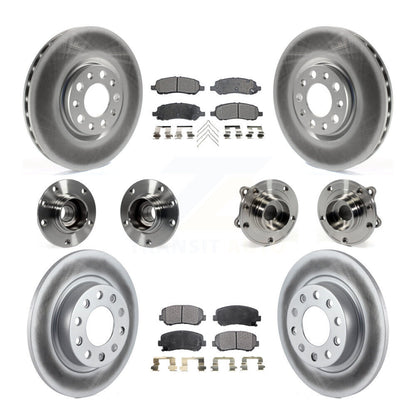 Hub Bearing Coat Brake Rotor Pads Front Rear Kit (10Pc) For 2013-2016 Dodge Dart
