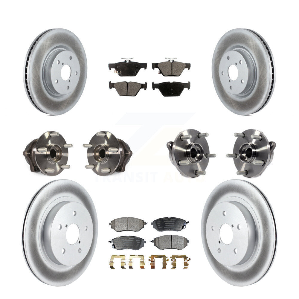 Hub Bearing Coat Brake Rotor Pad Front Rear Kit (10Pc) For Subaru Outback Legacy