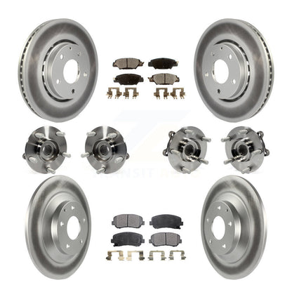 Hub Bearing Coated Disc Brake Rotor And Pad Front Rear Kit (10Pc) For Mazda CX-5