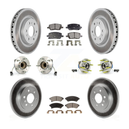 Hub Bearing Coated Disc Brake Rotor & Pad Front Rear Kit (10Pc) For Saturn Relay