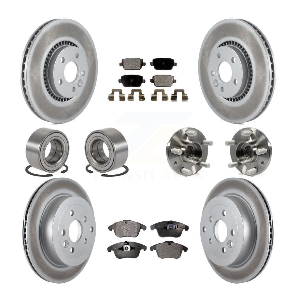 Bearing Coat Brake Rotor Pad Shoe Front Rear Kit (10Pc) For 08-11 Land Rover LR2