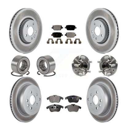 Bearing Coat Brake Rotor Pad Shoe Front Rear Kit (10Pc) For 08-11 Land Rover LR2